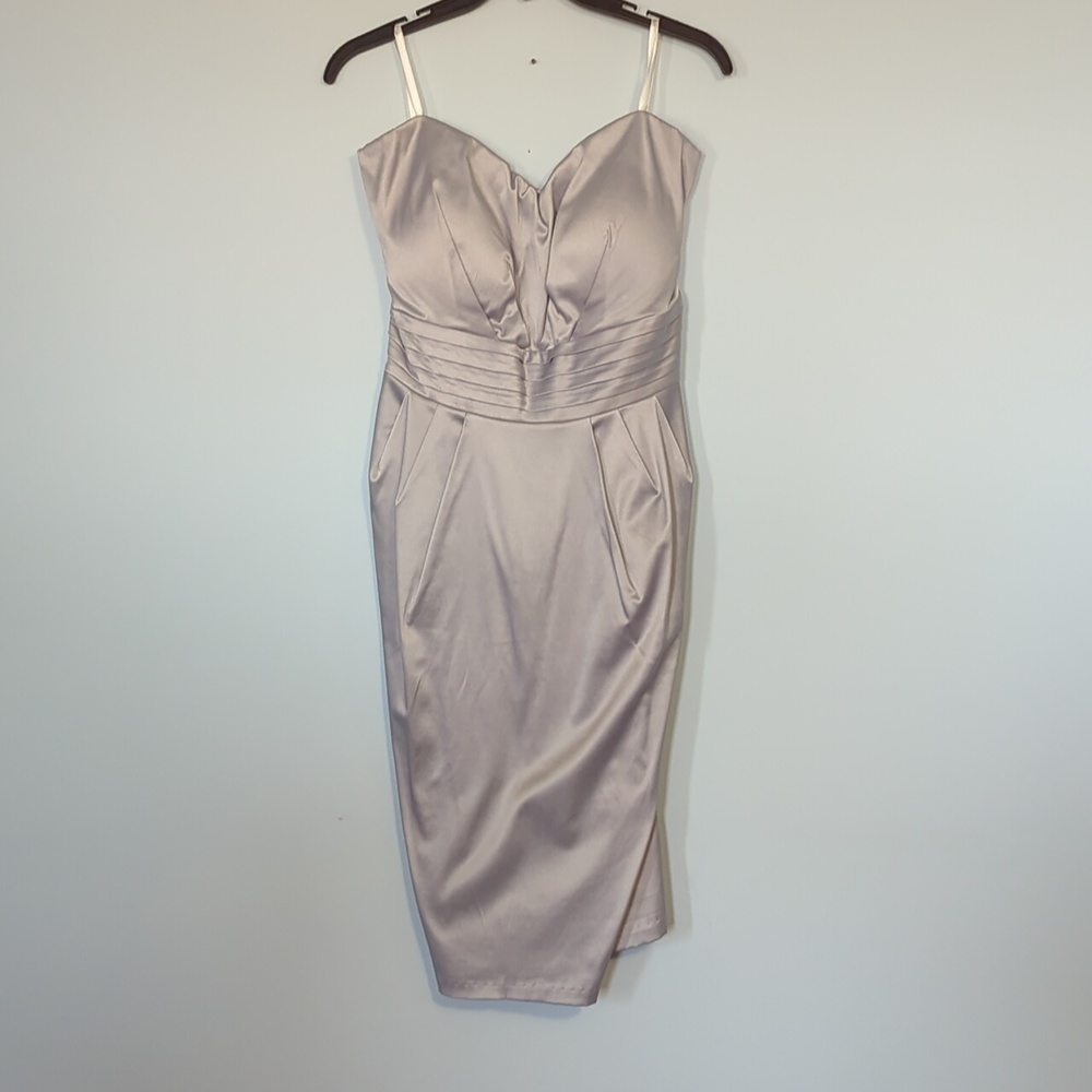 PLUS SIZE Silver Strapless Dress